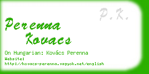 perenna kovacs business card